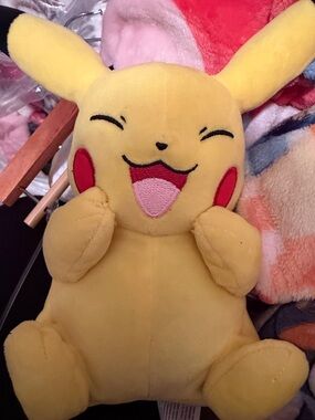 Pokemon Pikachu Yellow Plush with Red Cheeks